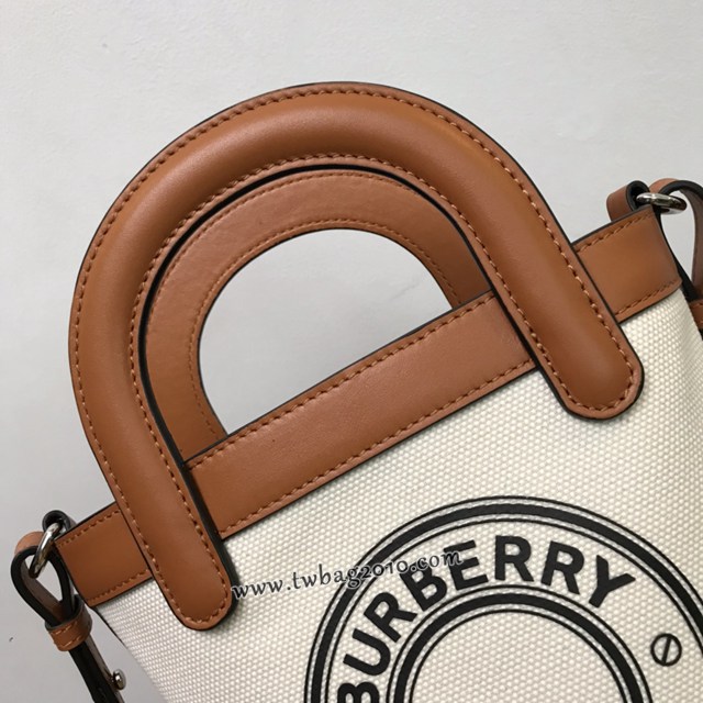 Burberry專門店新款馬術風格的棉質帆布水桶包 巴寶莉手拎肩背女包 yxb1491